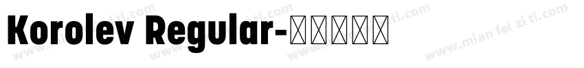 Korolev Regular字体转换